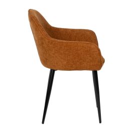 Silla Marrón Tejido-Metal Contract 61 X 59,50 X 83 cm