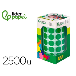 Liderpapel Gomets Autoadhesivos Circulares 15 mm Verde Rollo 2500 Unidades Caja Cartón Precio: 2.50000036. SKU: B1B6HDHK9J