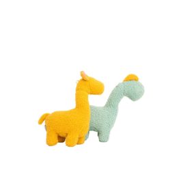 Peluche Crochetts Bebe Amarillo Dinosaurio Jirafa 30 x 24 x 10 cm 2 Piezas