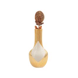 Florero Romimex Blanco Dorado Cerámica 14 x 28 x 14 cm Precio: 32.49999984. SKU: B16ENTPDAJ