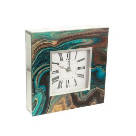 Reloj de Mesa Romimex Azul Dorado Vidrio 20 x 20 x 5 cm Precio: 24.8050003509. SKU: B1AV7JMS5B