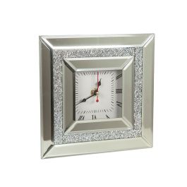 Reloj de Mesa Romimex Plateado Vidrio 20 x 20 x 5 cm Precio: 42.9550000363. SKU: B17J4GQMB3