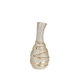 Florero Romimex Champagne Cerámica 12 x 27 x 12 cm Precio: 23.5949992982. SKU: B1FJBZ7PLQ