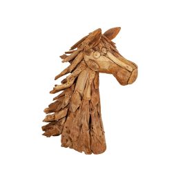 Escultura Romimex Natural madera de teca 35 x 90 x 25 cm Caballo Precio: 338.78789968539996. SKU: B1A93THY7M