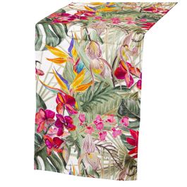 Camino de Mesa Alexandra House Living Multicolor Textil 33 x 180 cm Algodón Floral