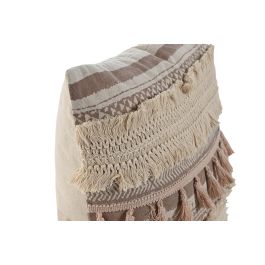 Cojin Boho DKD Home Decor Rosa Palo Blanco Roto 8 x 45 x 45 cm