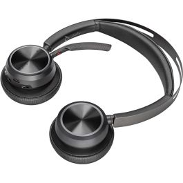 HP Voyager Focus 2 Auriculares Estéreo Bluetooth USB-C-C con Adaptador USB-C/A y Base de Carga para Llamadas y Conferencia