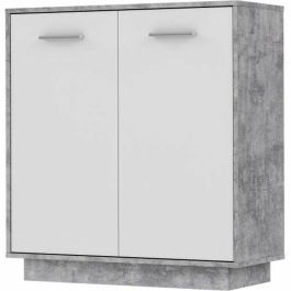 Unidad de almacenamiento PILVI con 2 puertas - Hormigón blanco y gris claro - An. 82,9 x An. 34,2 x Al. 88,1 cm Precio: 103.88999984. SKU: S7176806