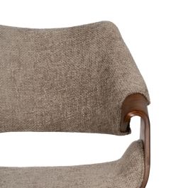 Silla Beige-Marrón Tejido-Madera 61 X 56 X 82 cm