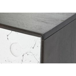 DKD Home Decor Buffet Moderno Marrón Oscuro y Blanco de Madera de Mango 150x43x80 cm con 3 Cajones, 2 Puertas y 2 Estanterías Desmontable
