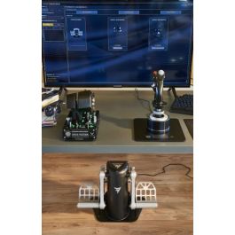 Thrustmaster TPR Ruderpedale Pedales de Timón Simulador de Vuelo PC Analógico Alámbrico USB Negro Plata