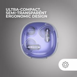 Mars Gaming MHIB2PP Auriculares In-ear Bluetooth 5.4 con Estuche de Carga LED, 24h de Autonomía y Sonido Envolvente, Morado