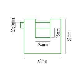 Candado de latón reforzado de seguridad 60 mm