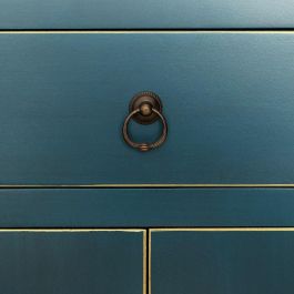 Aparador ORIENTE Azul Dorado Hierro Madera MDF 73 x 26 x 90 cm