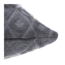 Atmosphera Cojin Flan 3D 40x40cm Gris Oscuro Poliéster