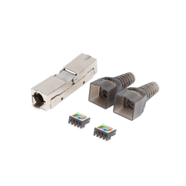 LANBERG PL2SA-6000TL Conector RJ-45 de Metal y ABS, Color Plata y Transparente, Paquete de 2 Piezas Precio: 7.49999987. SKU: B1BG425HNF