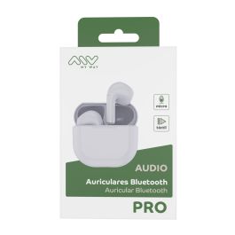 Myway Auriculares Bluetooth Wireless Touch MWHPH0030 con Estuche de Carga, Autonomía 4h, Blancos