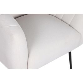 DKD Home Decor Sillón Scandi Beige y Negro, Poliéster/Madera/Metal, 75 x 73 x 81 cm - Asiento 43 cm