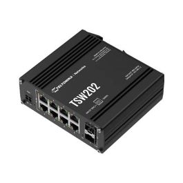 Teltonika Networks TSW202 Switch Gestionado 8 x Puertos PoE+ con 2 x Puertos SFP para Comunicación Fibra Óptica
