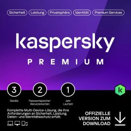 Kaspersky Premium – 3 Devices. 1 Year – ESD-DownloadESD Precio: 50.49999977. SKU: B1D8Q5PKX3