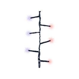 Lumineo Guirnalda LED Compact Parpadeante Exterior Morado y Naranja 21m 750 LED Cable Negro IP44 con Temporizador