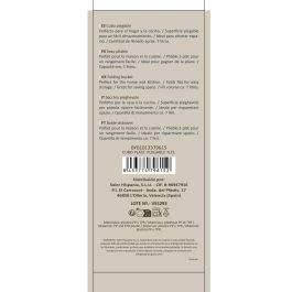 Inde Cubo Plegable 7 Litros, Cubo de Plástico con Asas, 27 x 27 x 23.5 cm, Capacidad 7L, Color Gris (12 Unidades)