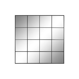 Espejo de pared Home ESPRIT Negro Ventana 122 x 2 x 122 cm