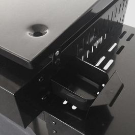 Garden Max GAR3326880018384 Plancha Mérida Acero Esmaltado 75x35 cm con Carro y 4 Luces Negra