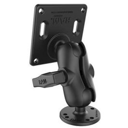 RAM Mounts RAM-101U-B-2461 - Montaje de Doble Bola con Brazo Corto, Placa VESA 75x75mm y Bola de 1.5 pulgadas