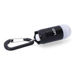 Edm Linterna Llavero con Mosquetón LED 0.5W 40LM 8000K, Aluminio, Resistente a Salpicaduras, 1-1.5H Autonomía, Pilas Incluidas, Colores Surtidos