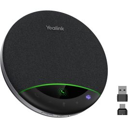 Yealink SP96 con Dongle USB-C/A Teams, Altavoz Bluetooth 5.3 para Conferencias y Llamadas, Cancelación de Eco, 26h Autonomía, Negro