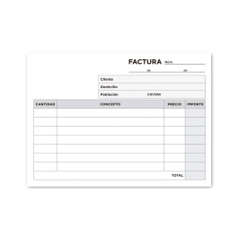 Liderpapel T247 Talonario Facturas 8º Apaisado Original y Copia 155 x 105 mm