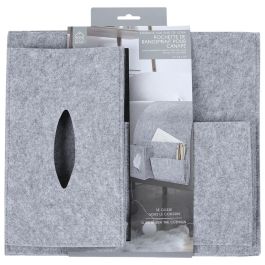 Home Deco Factory Organizador Mandos Sofá Alforja Fieltro Varios Bolsillos Colección Vallee Outlet