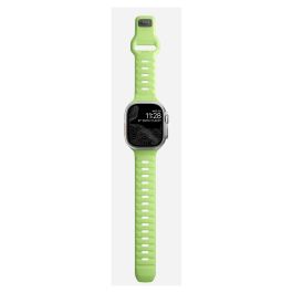 Nomad Sport Band para Apple Watch Series 9 / Ultra (46mm/49mm) - Glow - Correa Deportiva Ajustable de Caucho Verde Claro