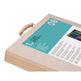 Liderpapel Estuche de Pintura 245 Piezas Maletín 49x36,6x4,5 cm