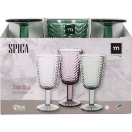 La Mediterranea Copa Spica Verde 320 cc - 8 cm diámetro x 17.5 cm altura (36 Unidades)