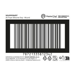 Inde Molde Redondo Silicona Freidora Aire 19,7x19,7x2,6 cm (24 Unidades)