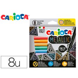 Rotulador Carioca Metallic Punta Fina Caja De 8 Colores Surtidos Precio: 4.49999968. SKU: B1AVE98NDC