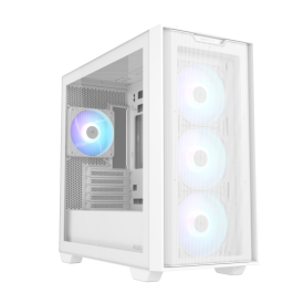Asus A21 PLUS Blanco PC, Torre, micro ATX/Mini-ITX, 3x120mm Ventiladores, Iluminación RGB, 90DC00H3-B19010