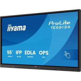 Iiyama TE5513A-B1AG Pantalla Interactiva 55" UHD IPS Android 14 8/128GB con Wifi 6 y Sonido 2x 20W Subwoofer, 450cd/m2, Antiglare