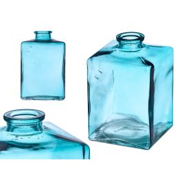 Frasco de Cristal Cuadrado Turquesa Giftdecor 8x12x8 cm (12 Unidades) Precio: 24.50000014. SKU: B18C85VNTC