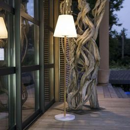 Lumisky LUM3760093544269 Lámpara de pie solar recargable STANDY WOOD SOLAR Al. 150 cm LED blanco cálido regulable