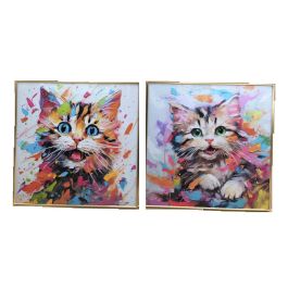 Cuadro Moderno DKD Home Decor Multicolor 3.5 x 80 x 80 cm (2 Unidades) Precio: 124.50000002. SKU: B13RG2PG94