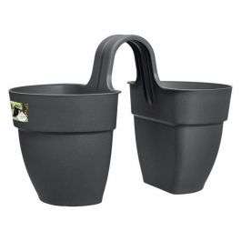 Elho Jardinera Vibia Campana Flower Twin 21 Antracita para Balcón Exterior L 38,4 x An 20,5 x Al 26,5 cm Precio: 23.98999966. SKU: S7164936