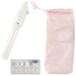 Cosmetic Club Juego De Manicura-Pedicura A Pila Con 5 Cabezales Incluye Bolsa De Transporte