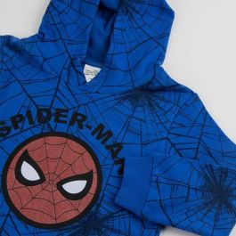 Cerdá Sudadera Spiderman Cotton Brushed con Capucha para Niños de 6 Años Azul