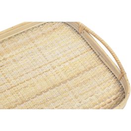 DKD Home Decor Bandeja Balines de Ratan Marron - Set de 2, 36x5.5x56 cm