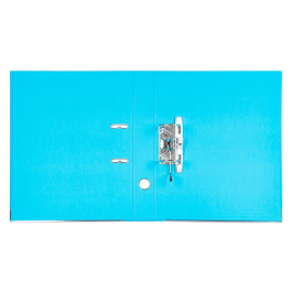Liderpapel Archivador de palanca Documenta Folio Forrado PVC con Rado, Compresor Metálico, Lomo 52 mm, Celeste