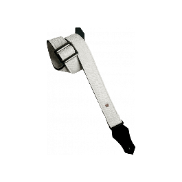 GETM Correa Guitarra Bajo Ariel White Polipiel Nailon Cuero Blanco Ajustable 165cm