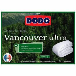 VVET 240 x 260 cm - dodo - templado - 100% de fibra de poliéster - para 2 personas - blanco